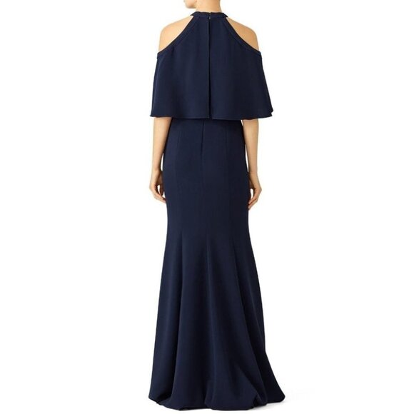 Carmen Marc Valvo Navy Blue Kayla Formal Gown $795 - Picture 4 of 10